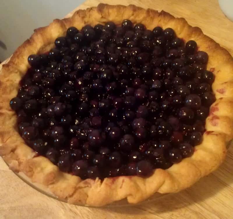 a whole Fresh Blueberry Pie