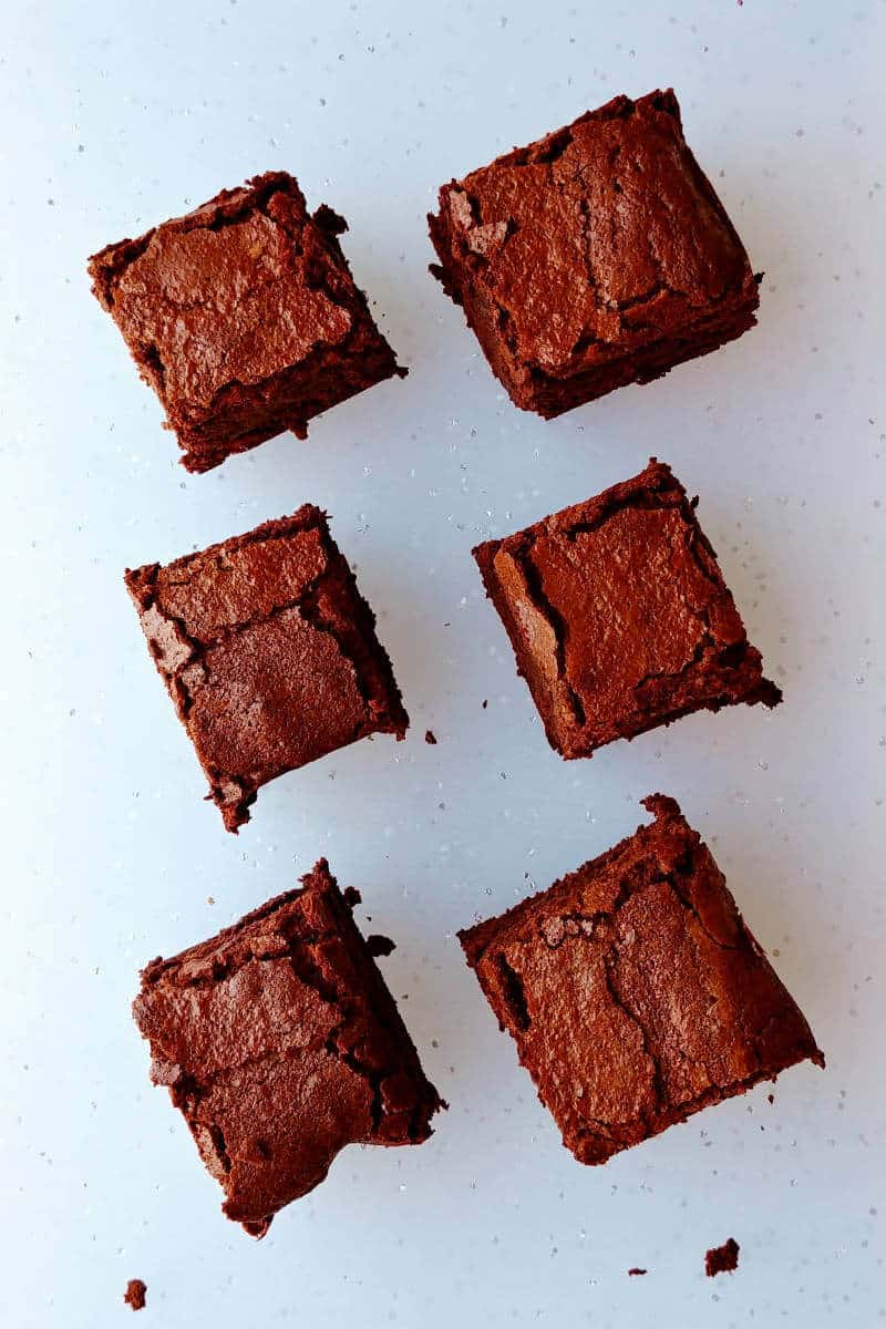 Alton Brown's Plain Ole' Brownies, in Rows
